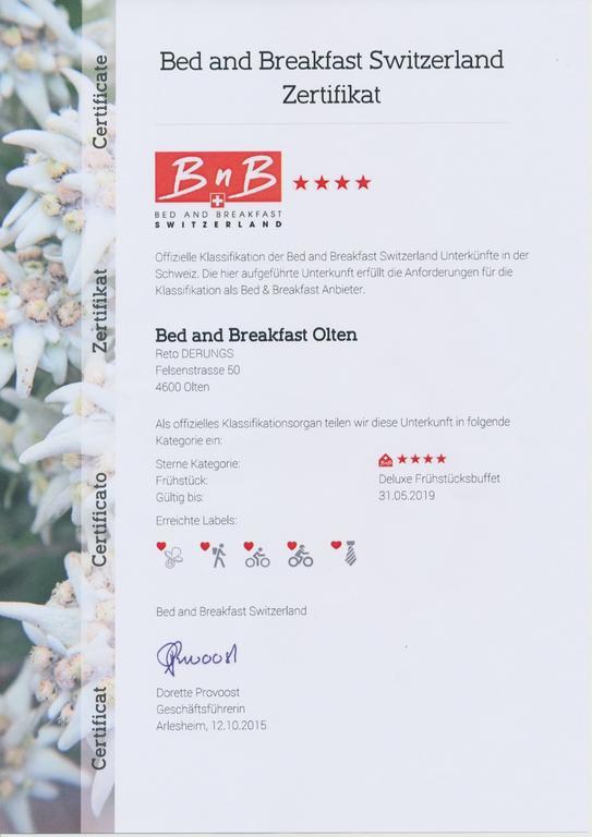 Bed And Breakfast Ольтен Екстер'єр фото